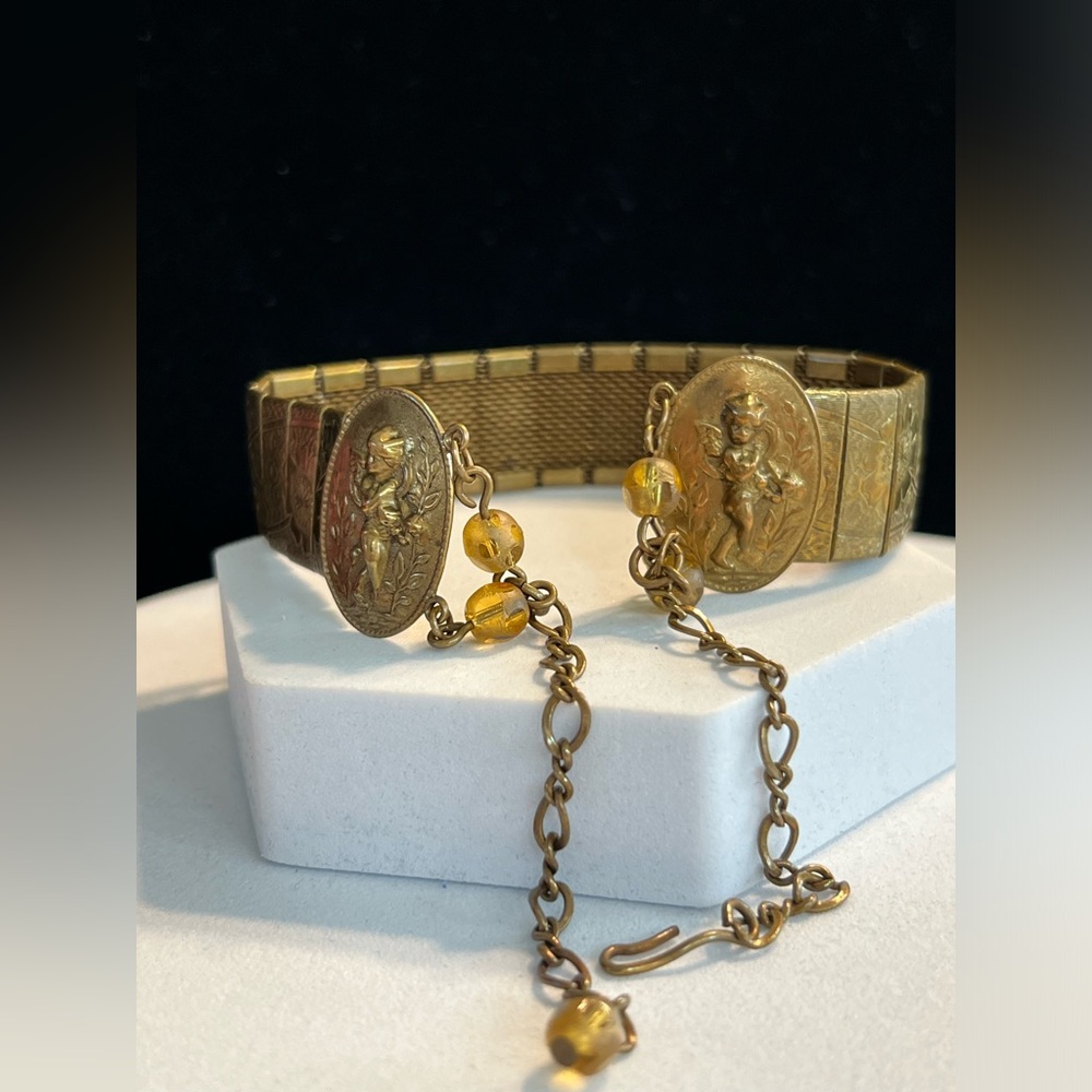 Antique Victorian Cherub Choker Necklace